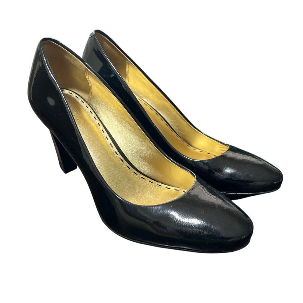 Coach Sheri Black Patent Leather High Heel Pumps Classic Size 8.5